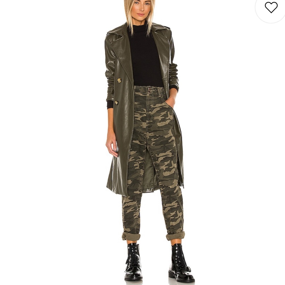 One Teaspoon Olive Camo High-Waist pants